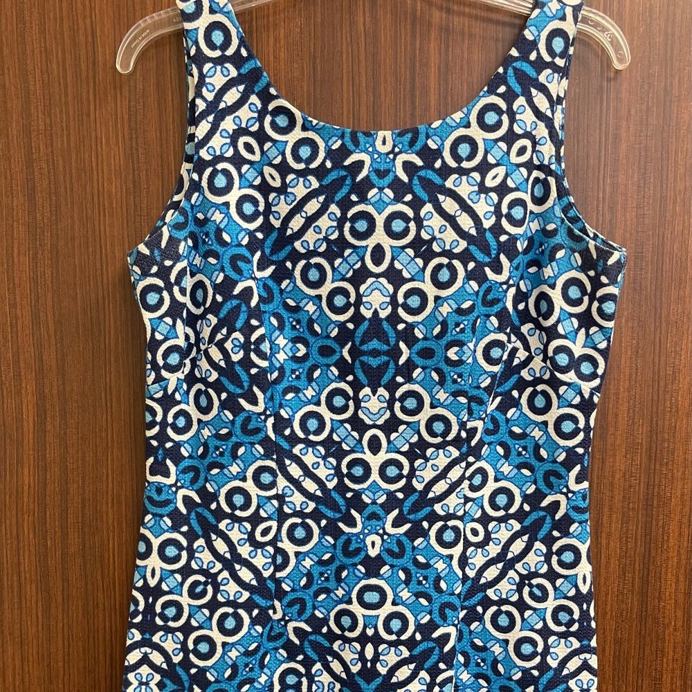 Just.... Taylor Multi Blue/White Spring/Summer Dress